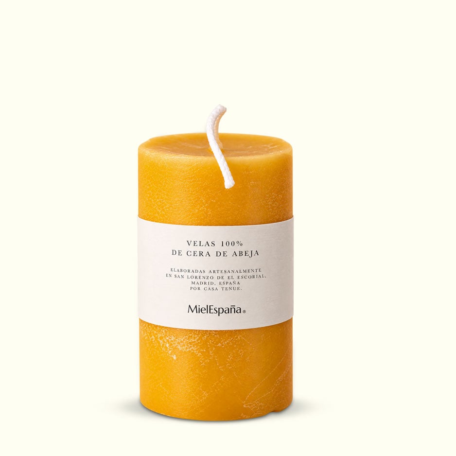 Vela de cera de abeja artesanal